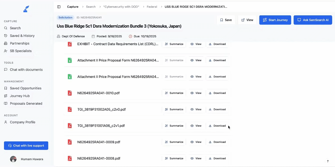 Summarize a contract attachment using AI.