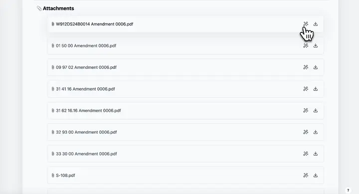 Summarize a contract attachment using AI.