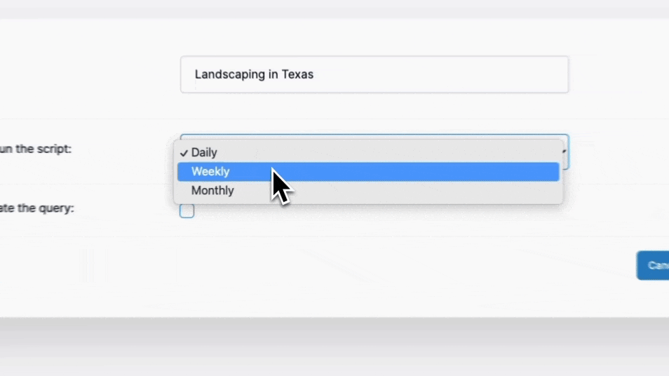 Receive a list of recommended government contracts frequently using email.