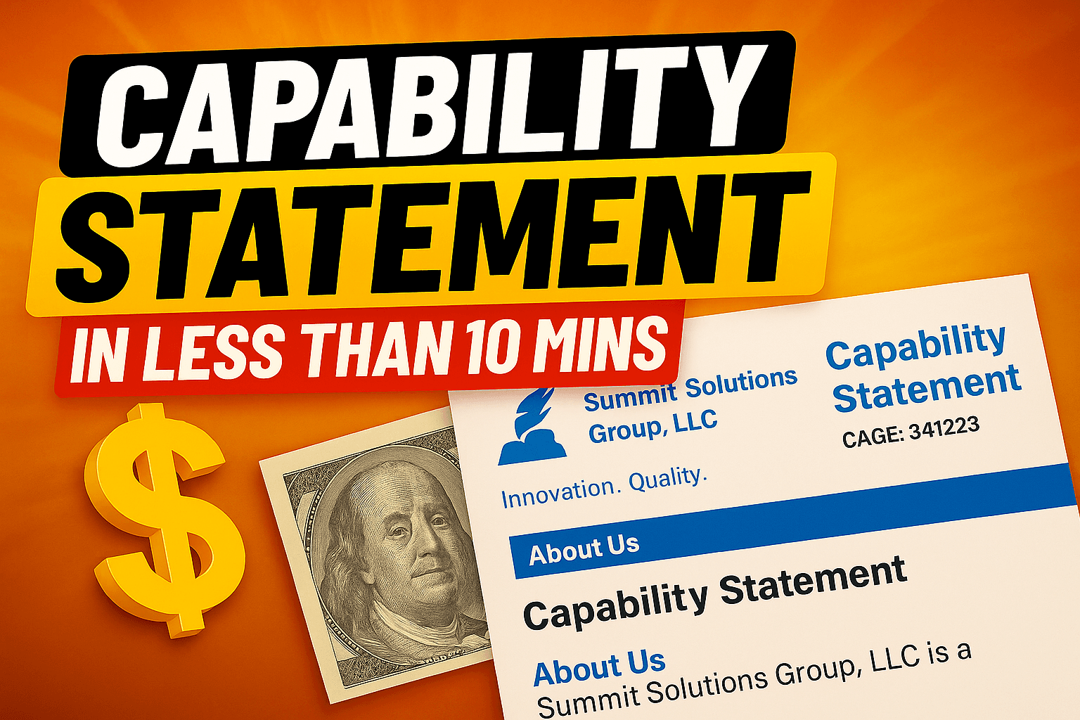 Cover Image for How to Create a Government-Ready Capability Statement in Under 10 Minutes (For Free)