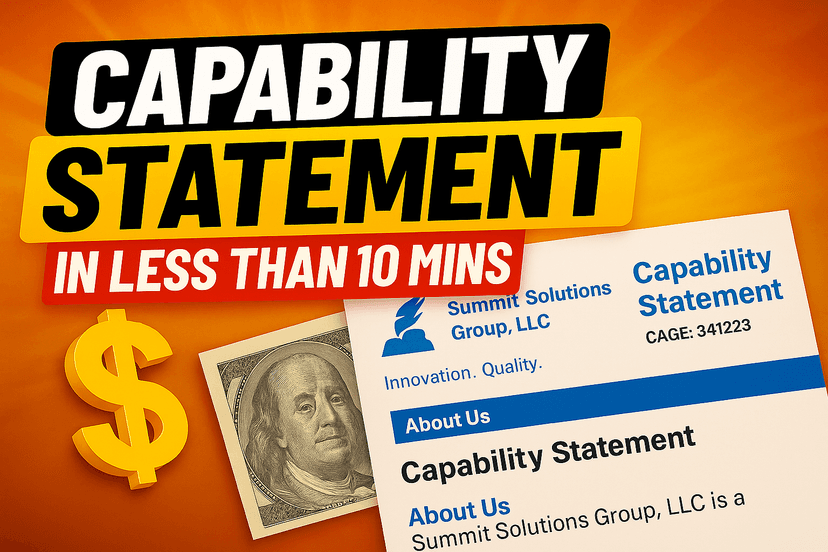 How to Create a Government-Ready Capability Statement in Under 10 Minutes (For Free)
