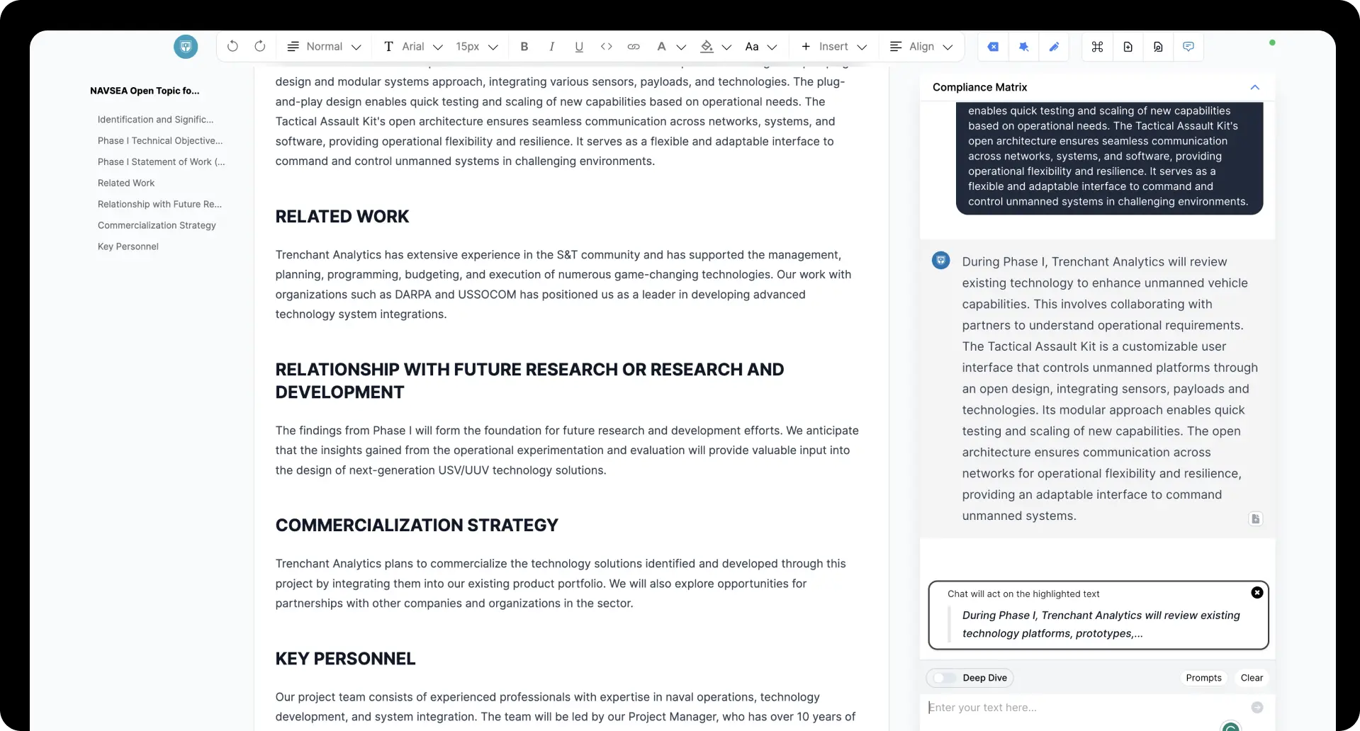 Rogue AI product interface