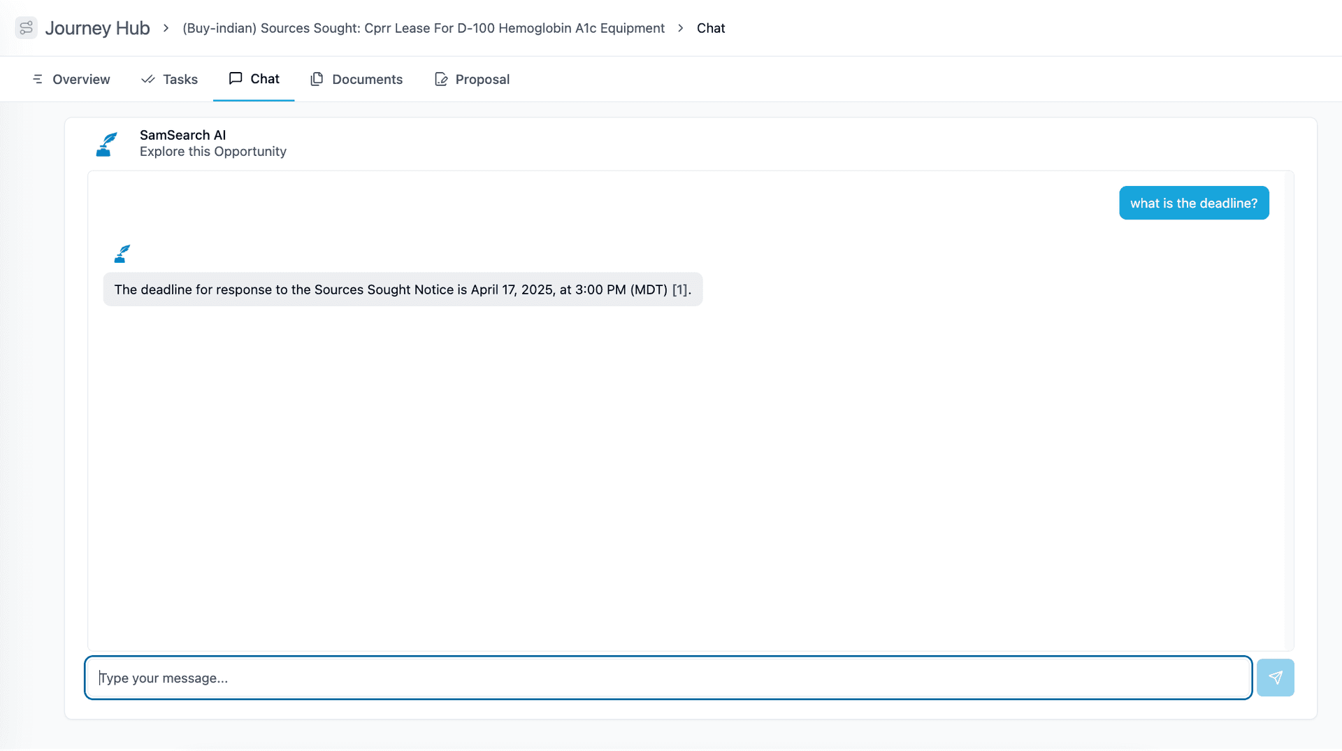 💬 AI-Powered Opportunity Chat