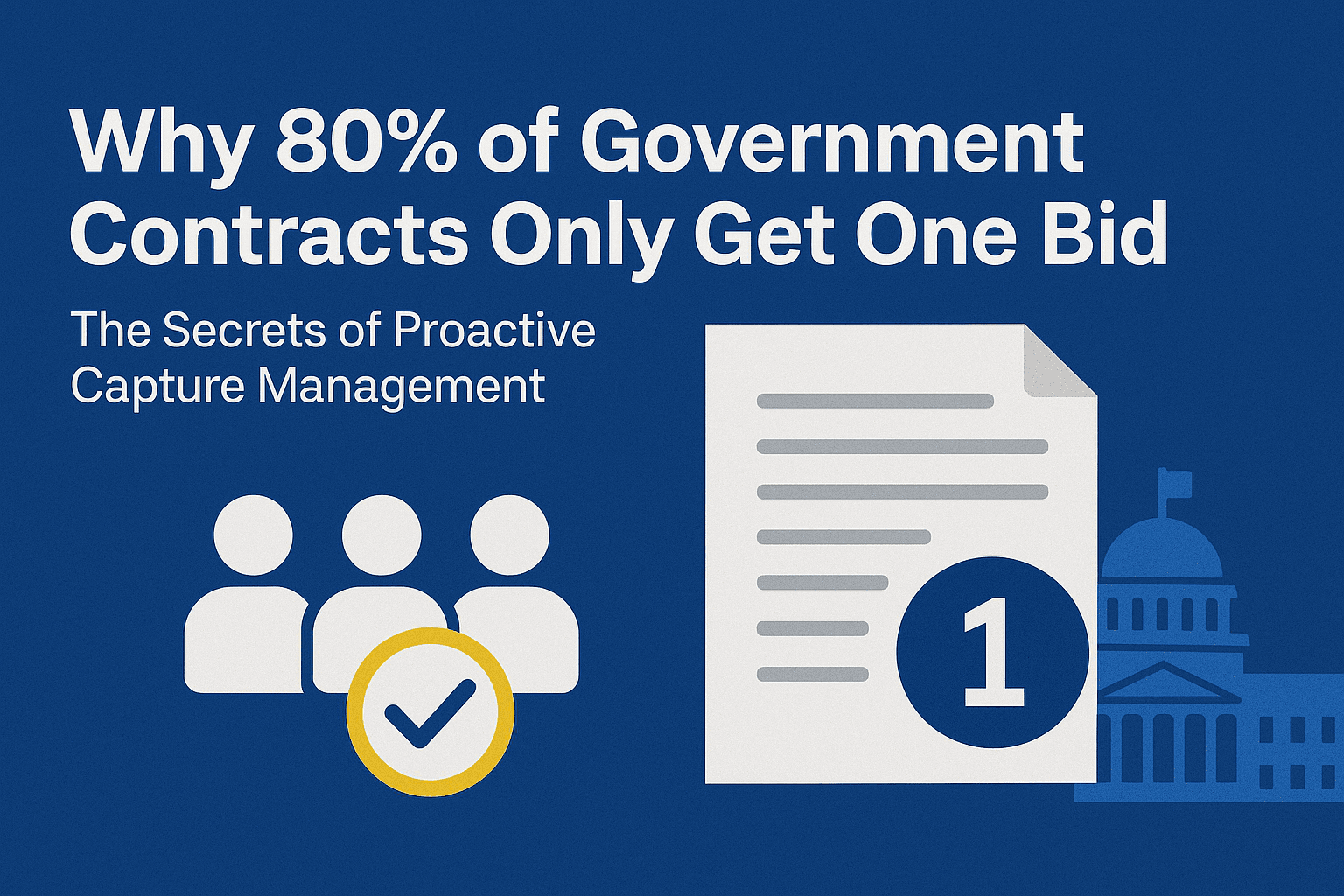 Cover Image for Why 80% of Government Contracts Only Get One Bid: The Secrets of Proactive Capture Management