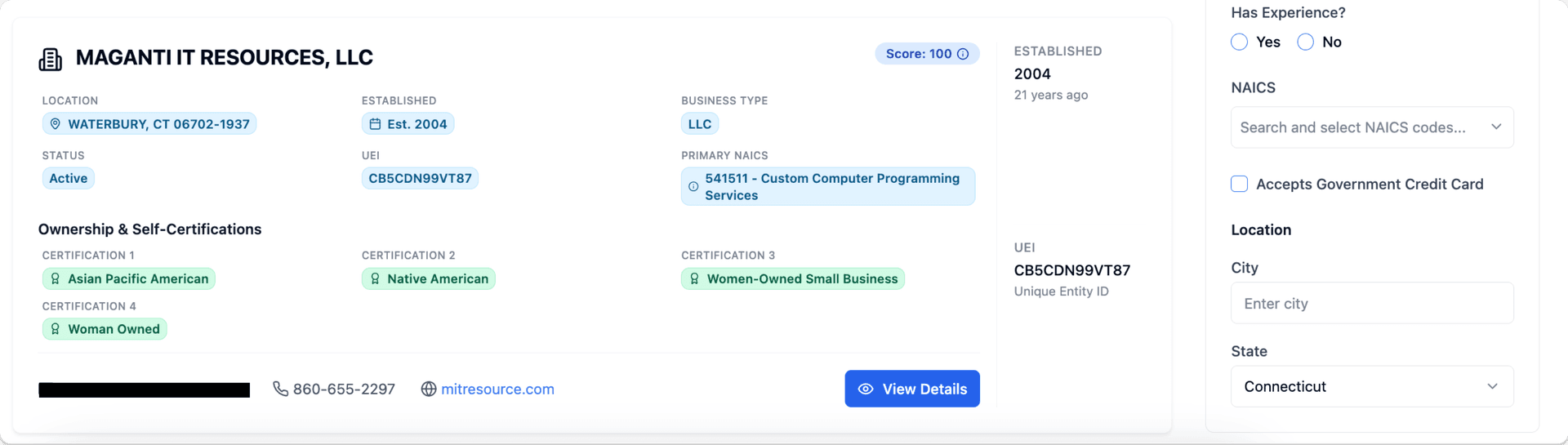 Location & Geographic Filtering - Government contracting partnership feature illustration