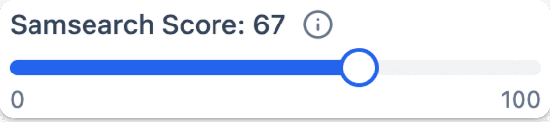 SamSearch Score Filtering - Government contracting partnership feature illustration