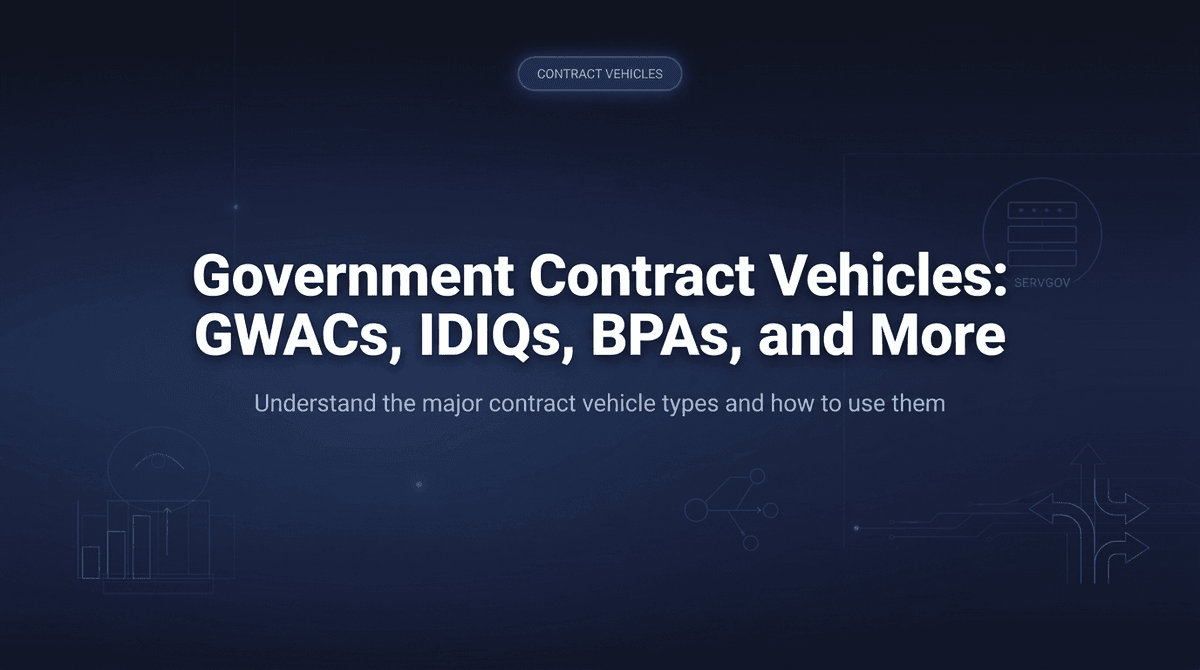 Federal Contract Vehicles: GSA Schedule, GWACs, IDIQs & OASIS+ Explained