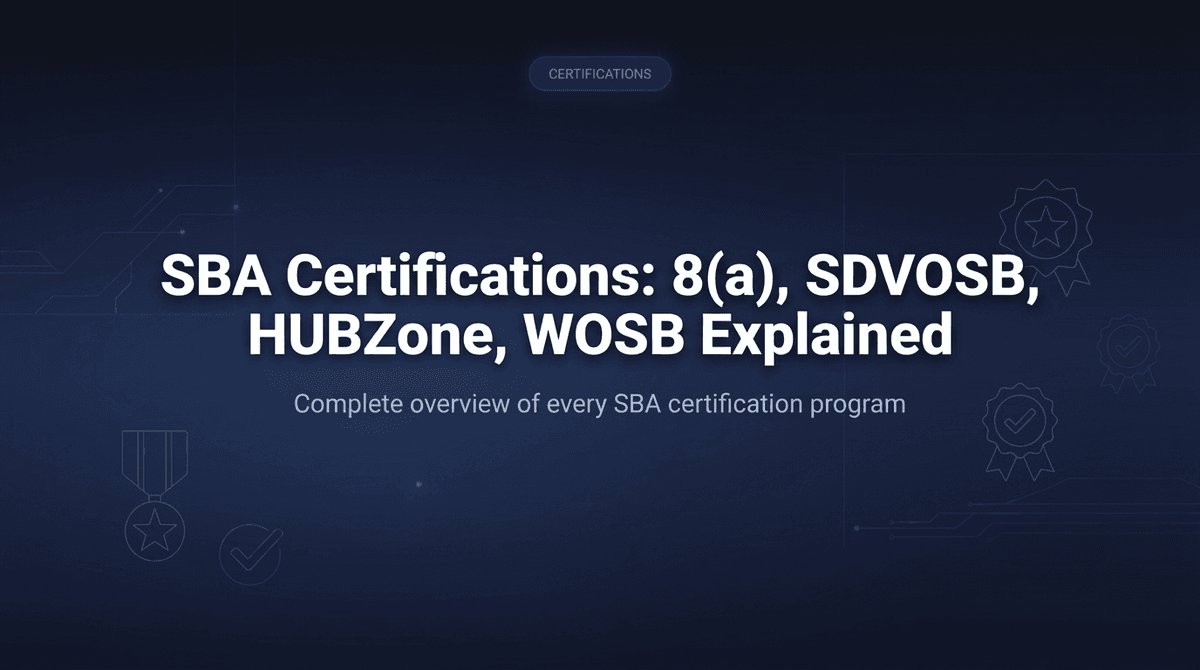 SBA Certifications: 8(a), SDVOSB, HUBZone, WOSB Explained